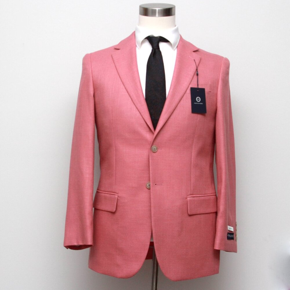 Jos A Bank Tailored Fit Sportcoat Jacket Blazer 38R Coral D120714 - Picture 1 of 10